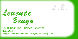 levente benyo business card